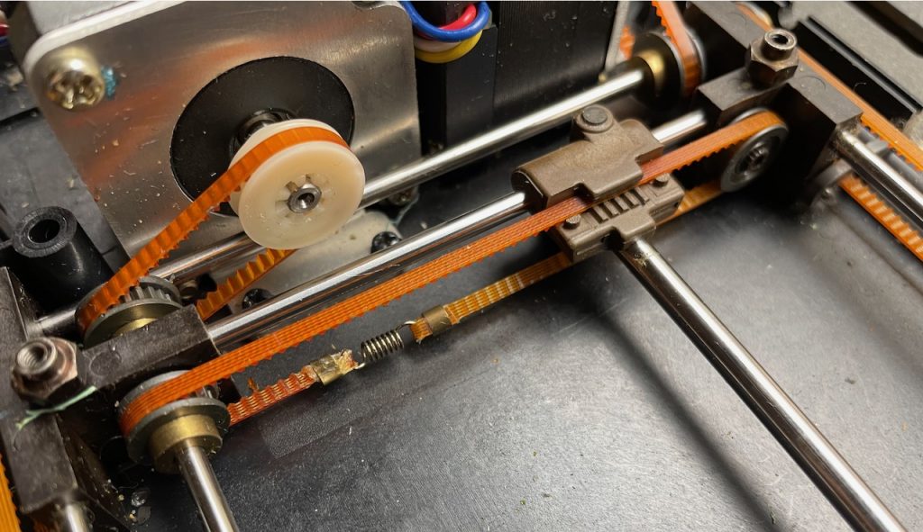 Rotring CS-50 NC-scriber belt repair. 