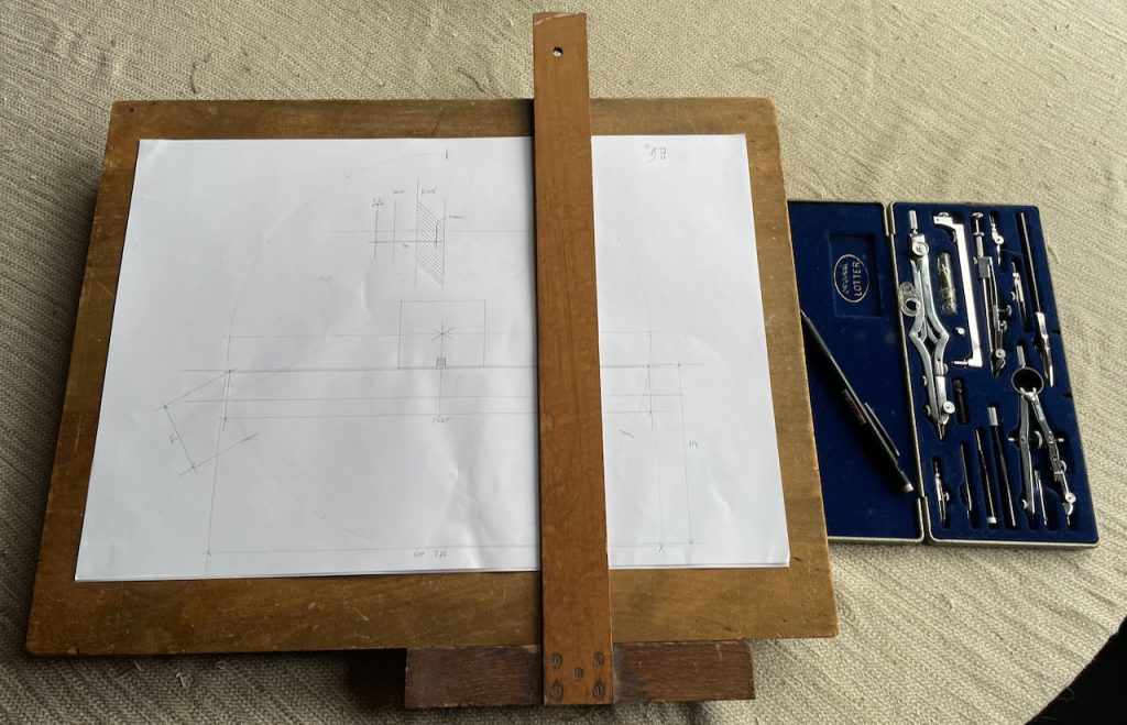 Design on paper. 