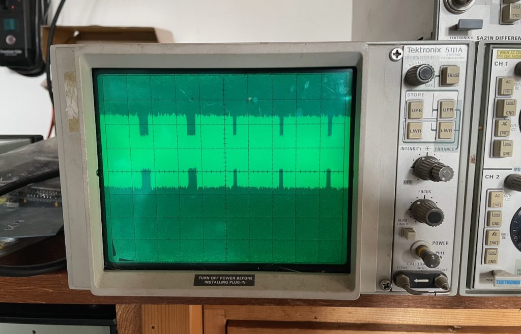 DCF77 signaal op de scope. 